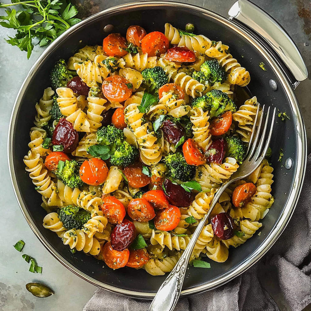 Spicy Broccoli and Tomato Pasta
