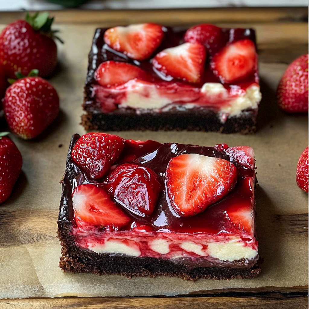 Strawberry Cheesecake Brownies