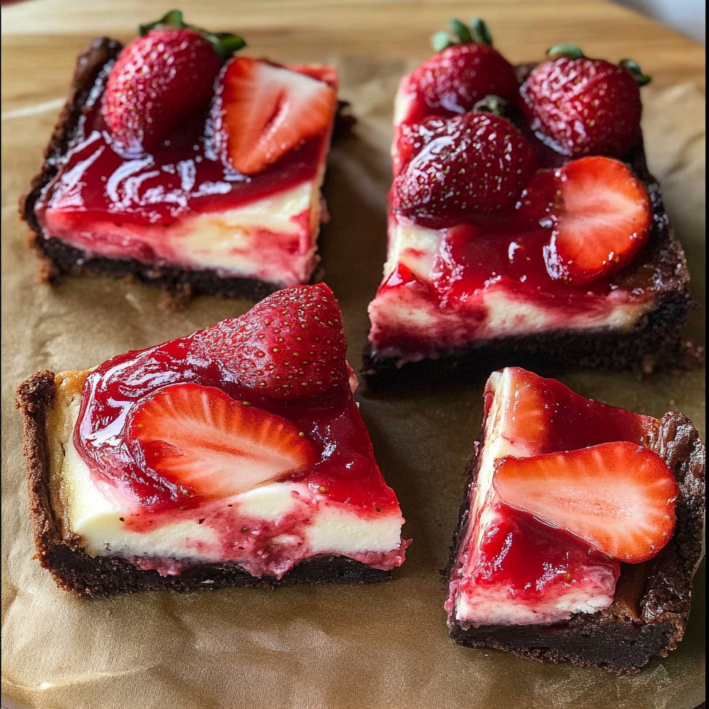 Strawberry Cheesecake Brownies