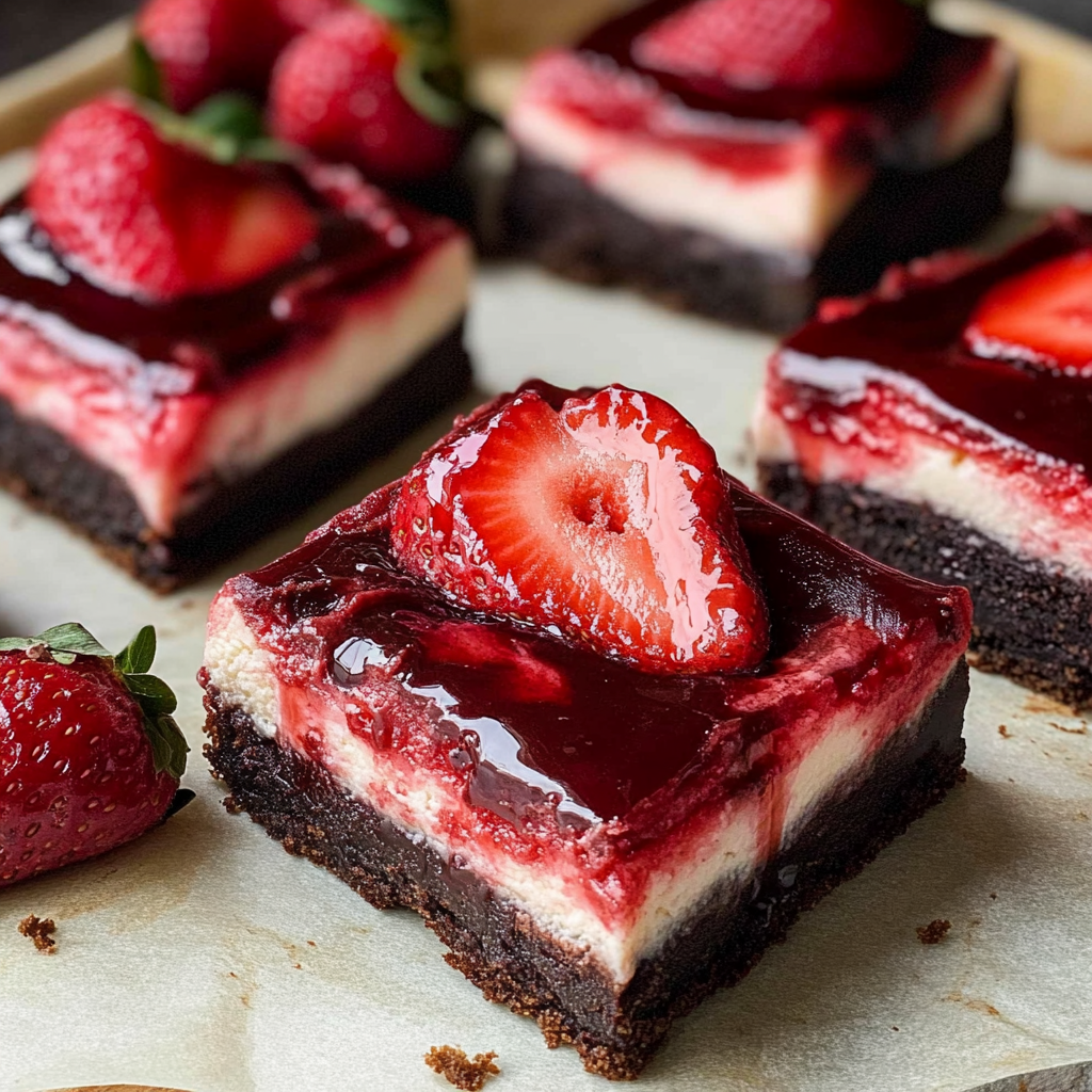 Strawberry Cheesecake Brownies