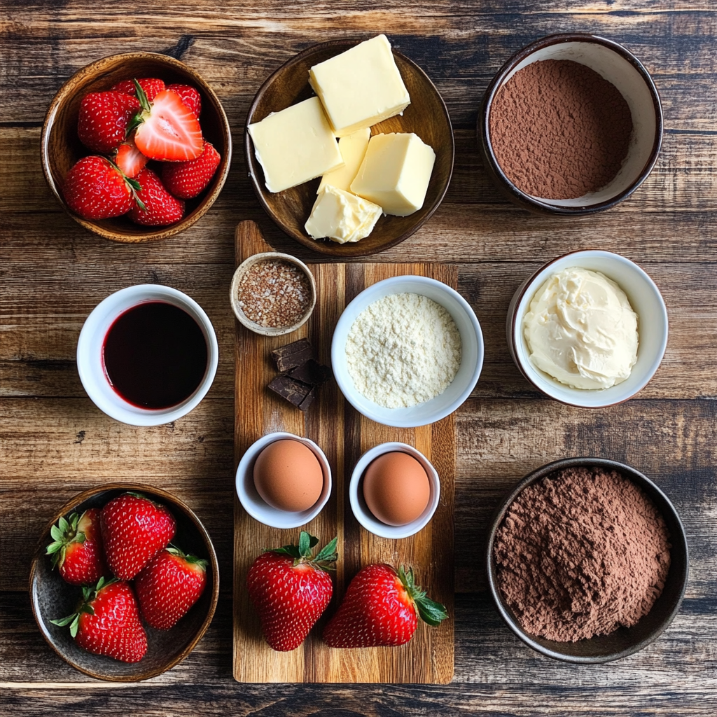 Strawberry Cheesecake Brownies ingredients