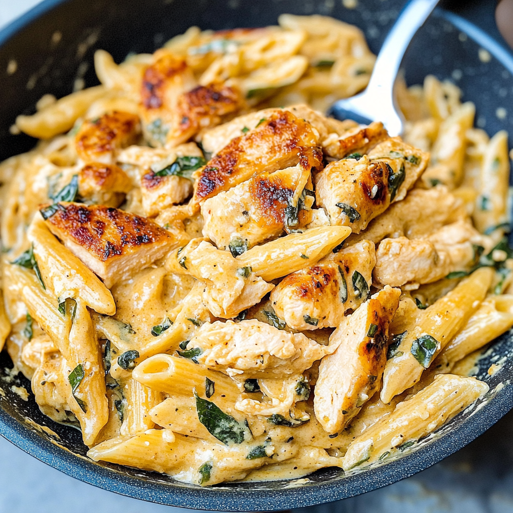 creamy garlic chicken pasta