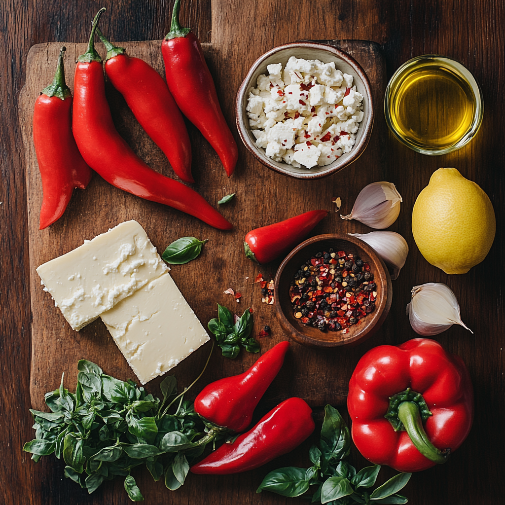 Spicy Roasted Red Pepper Feta Dip