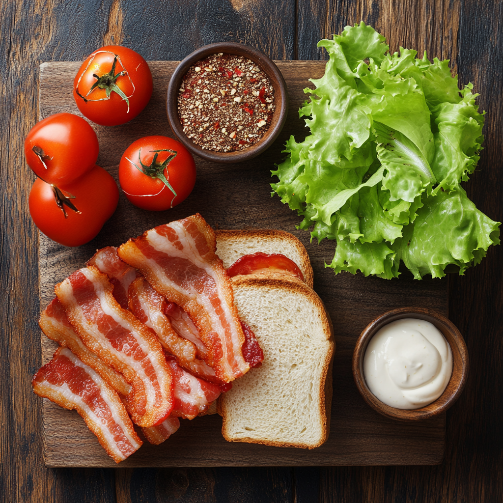 BLT Sandwich ingredients