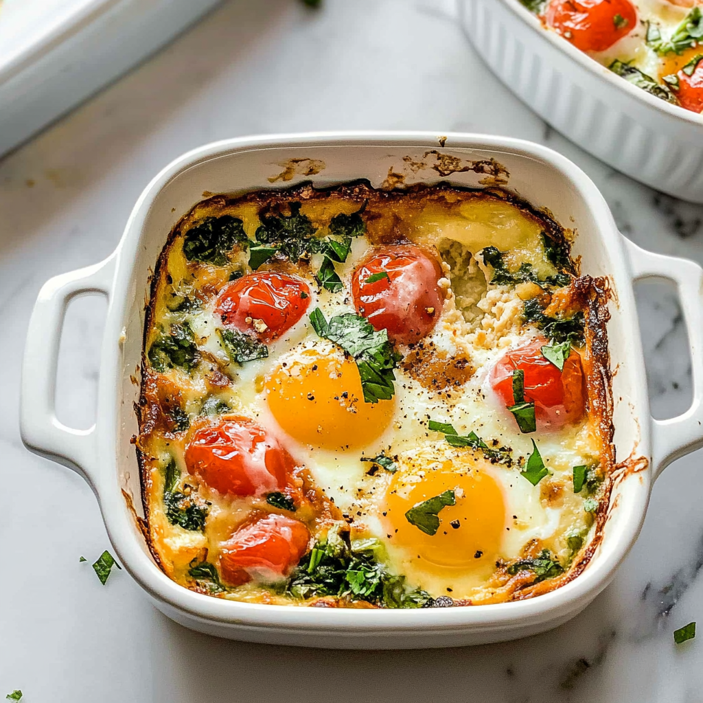 Baked Feta Eggs