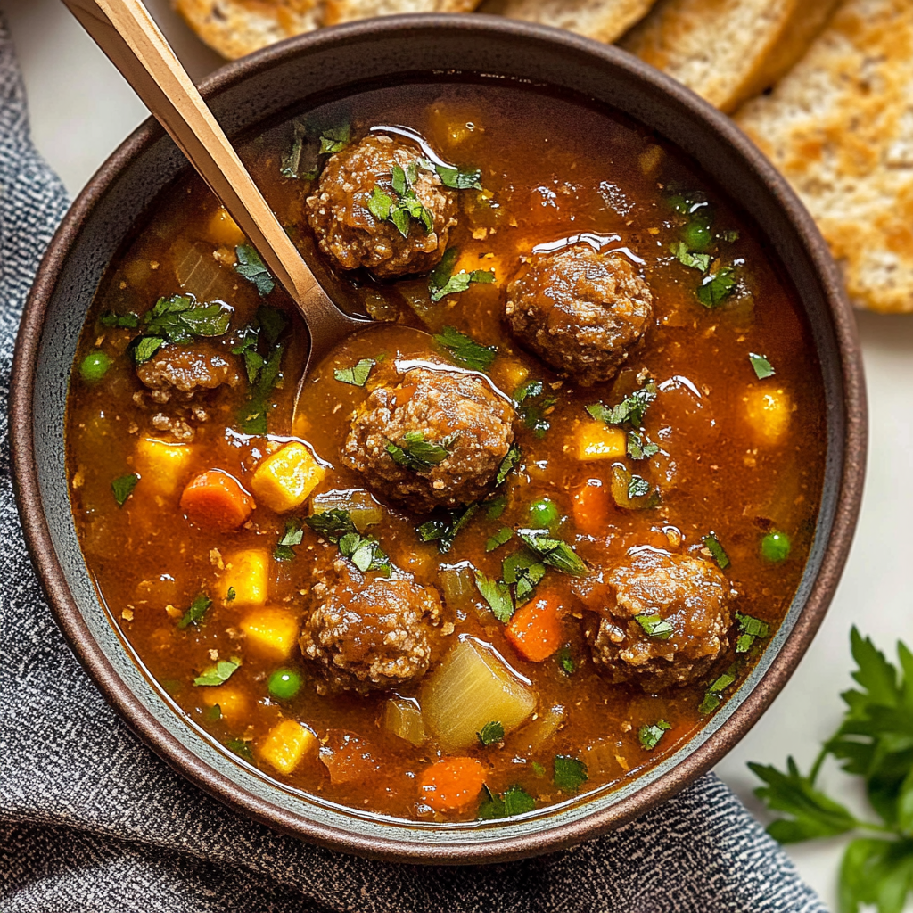 Beef Meatball Soup