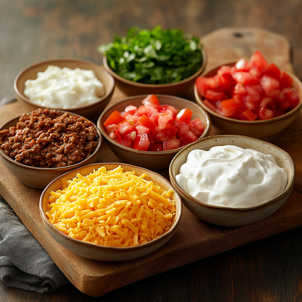 Cheesy Taco Rice Skillet ingredients