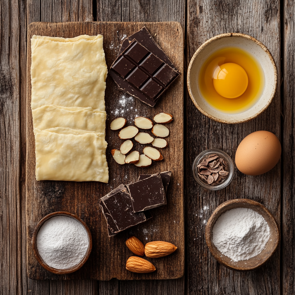 Chocolate Almond Croissants ingredients
