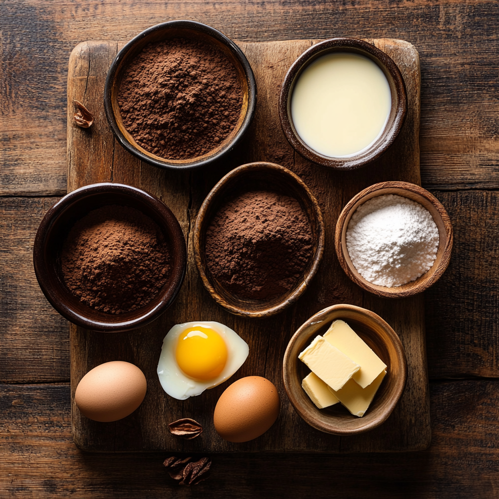 Chocolate Pudding ingredients