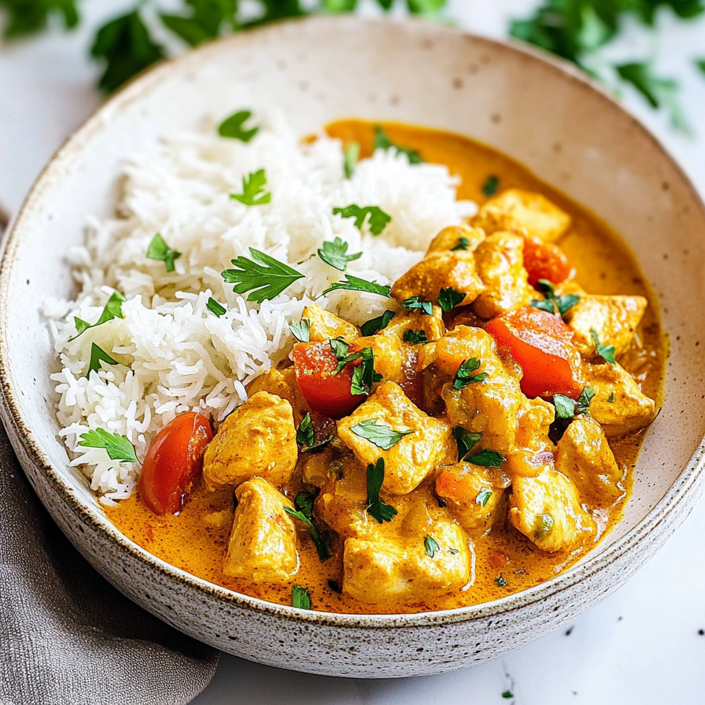 Classic Curry Chicken and Rice