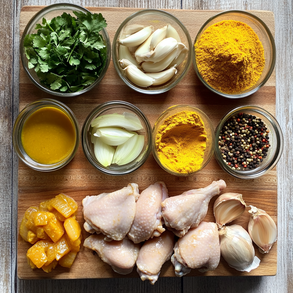Filipino Style Chicken Curry ingredients