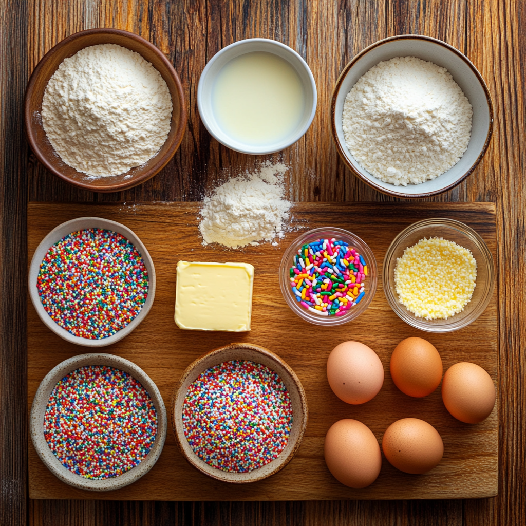 Funfetti Cake ingredients