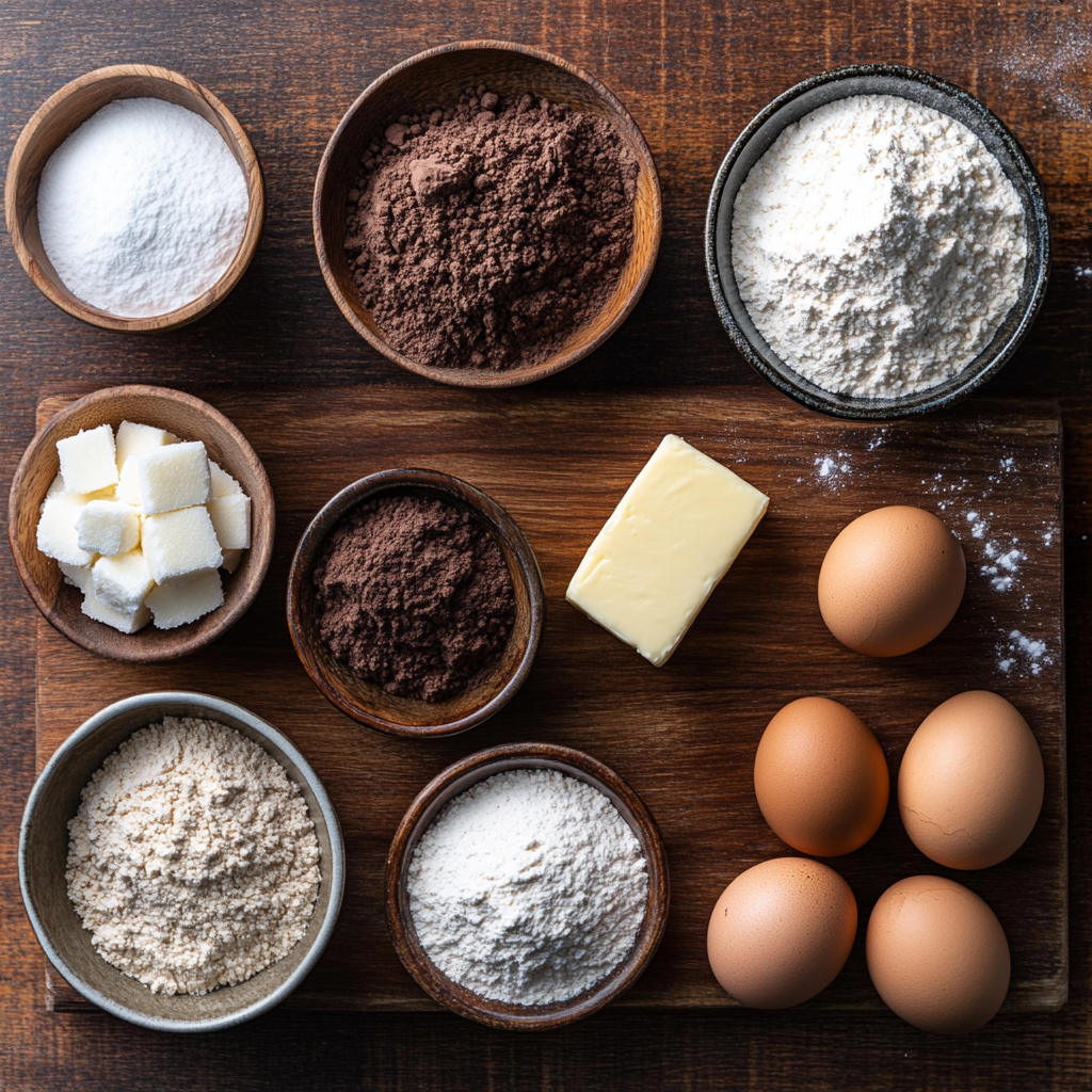 Heart Shaped Brownies ingredients