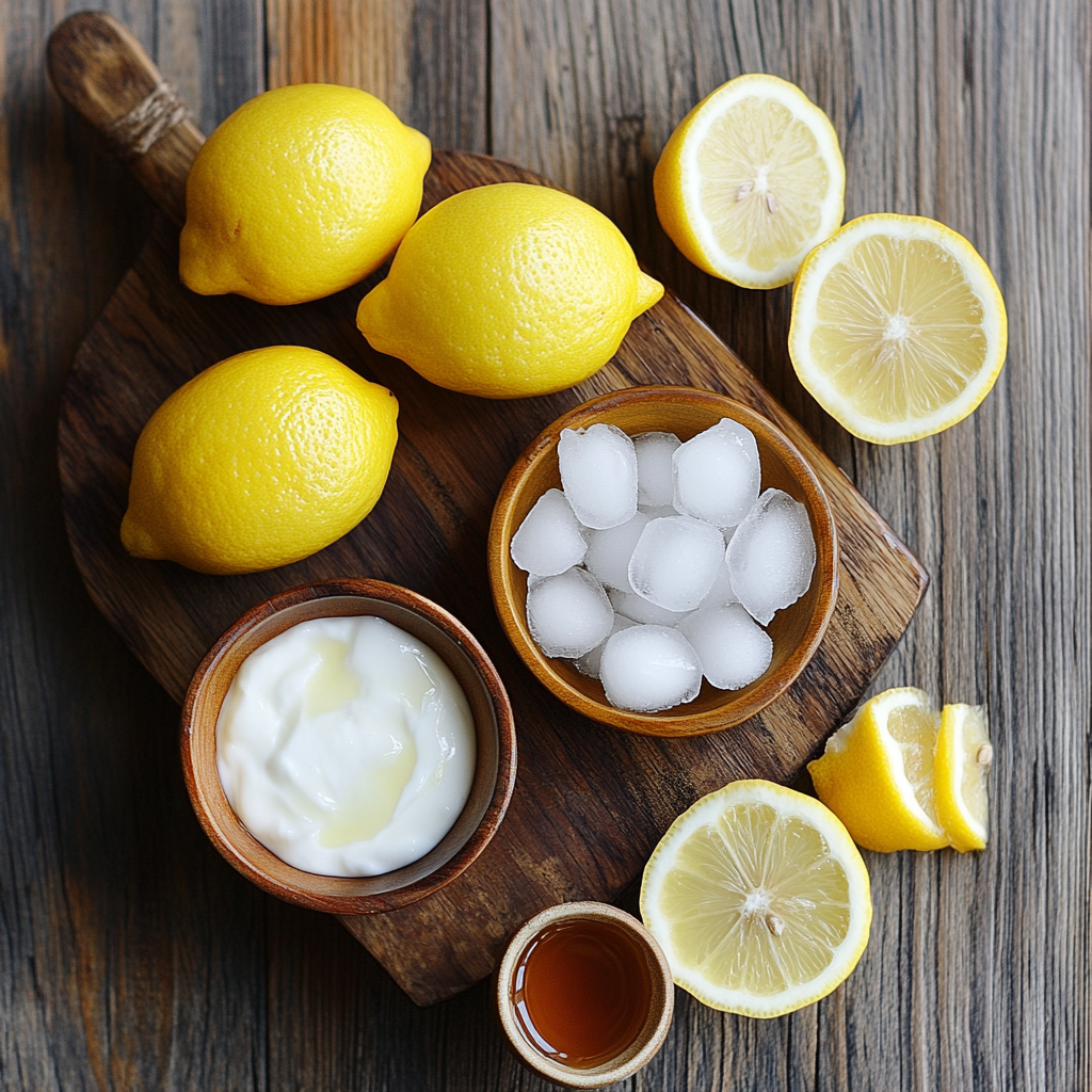 Lemon Smoothie ingredients