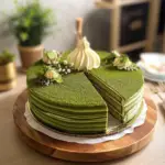 Matcha Mille Crepe Cake