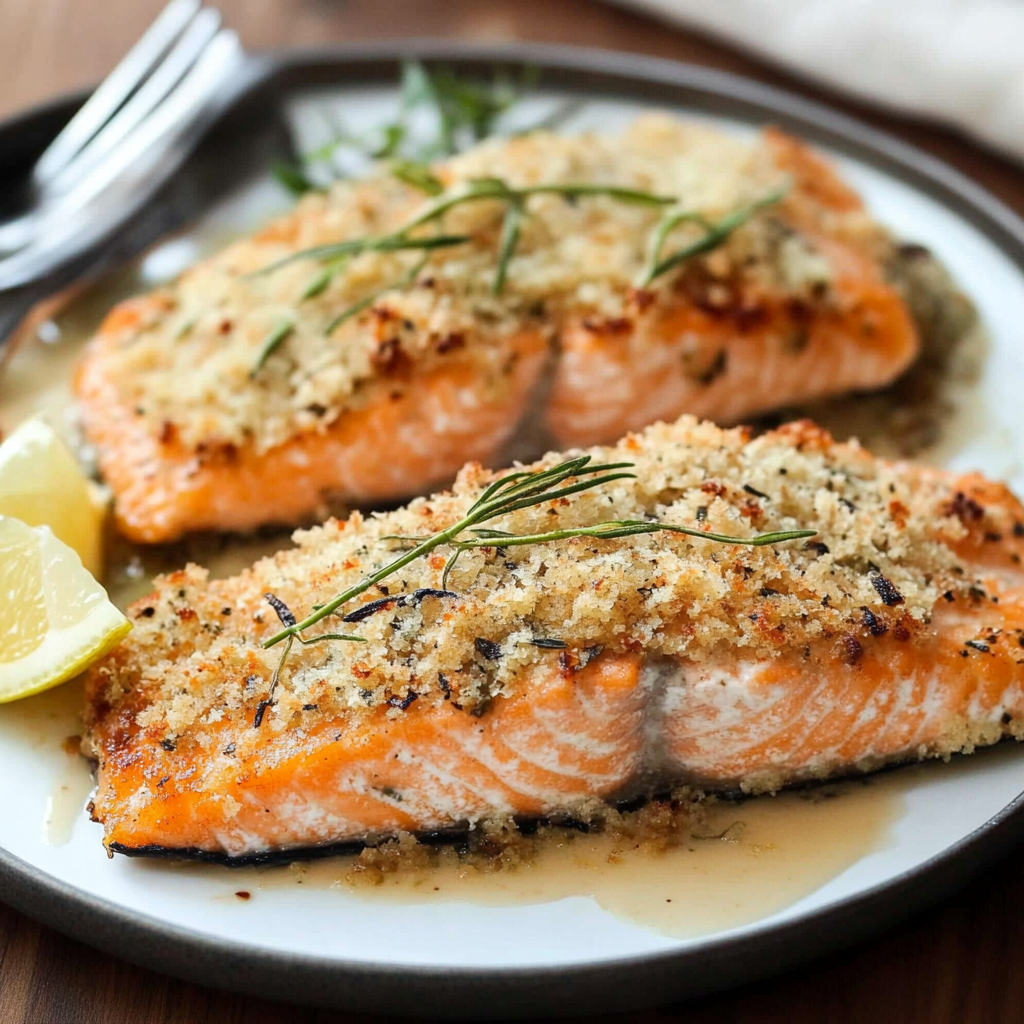 Panko Crusted Salmon with Mayo