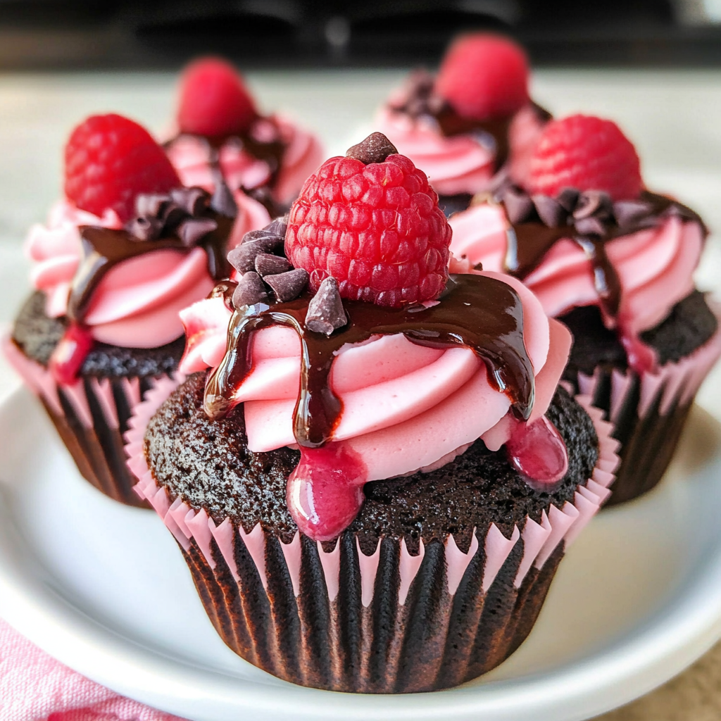 Raspberry Chocolate Cupcakes