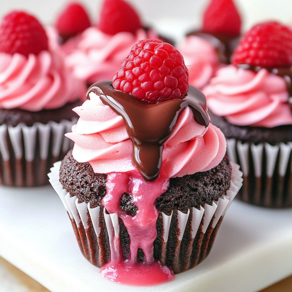 Raspberry Chocolate Cupcakes
