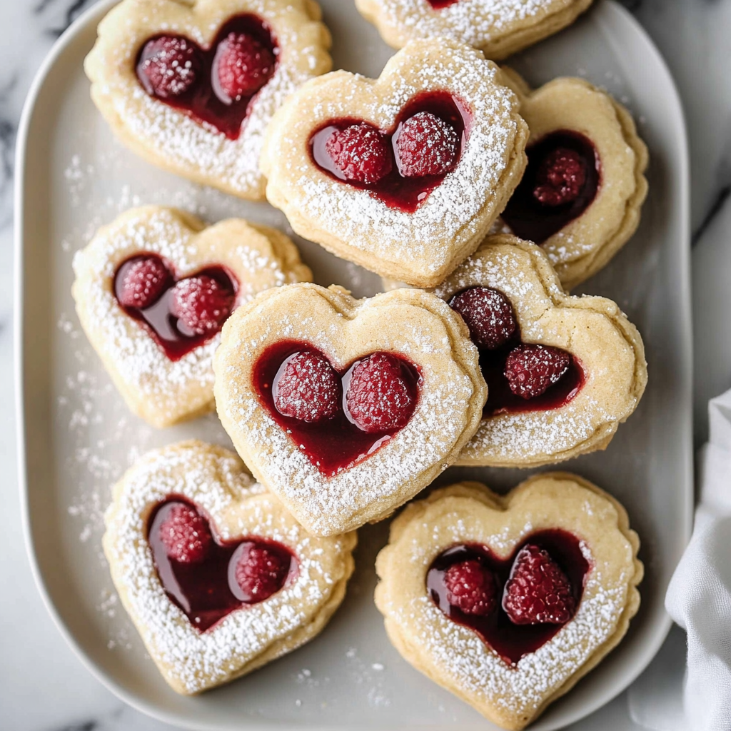 Raspberry and White Chocolate Shortbread Cookies