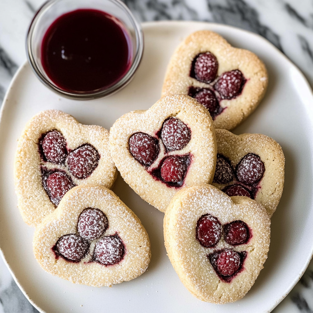 Raspberry and White Chocolate Shortbread Cookies