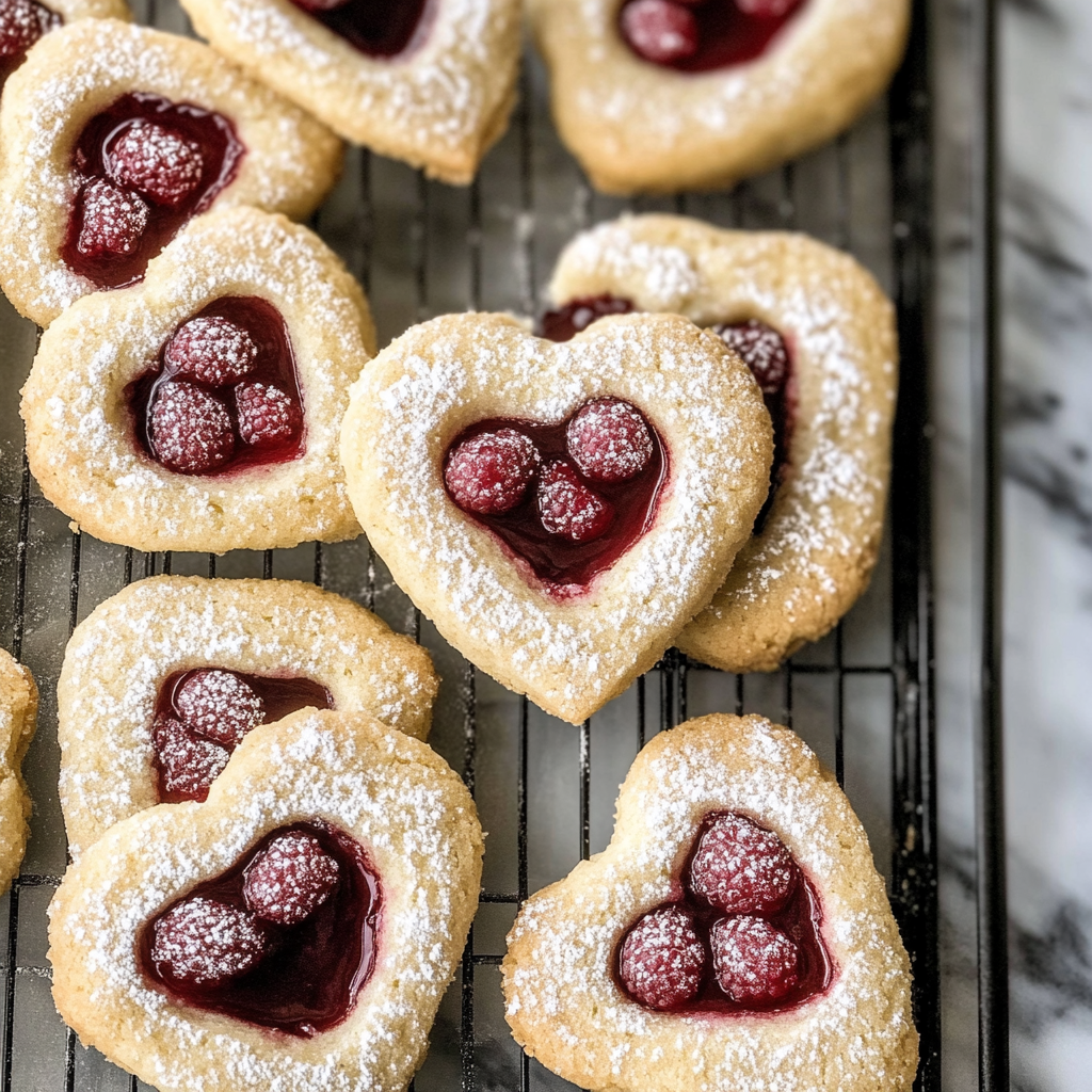 Raspberry and White Chocolate Shortbread Cookies