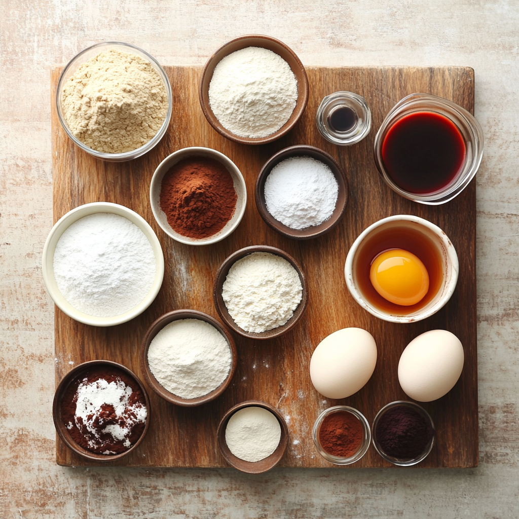 Red Velvet Bundt Cake ingredients