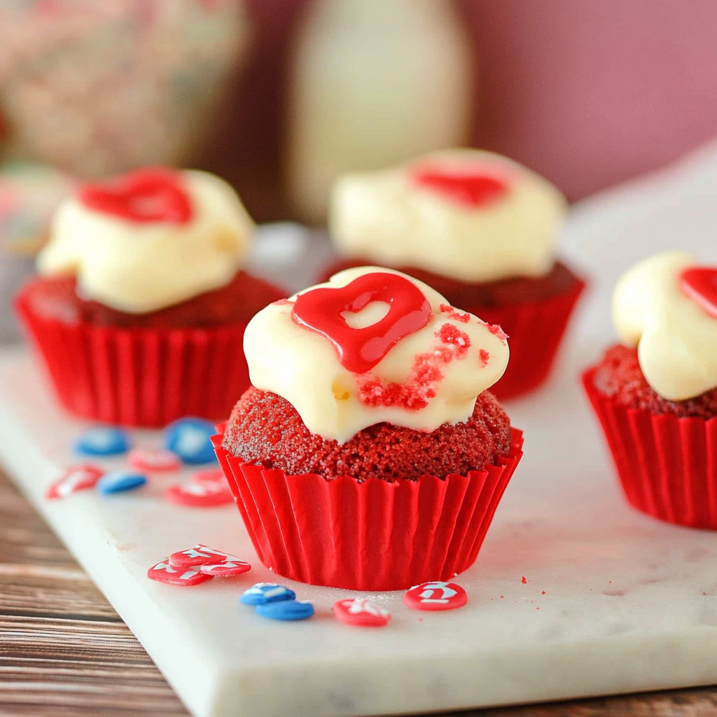 Red Velvet Cheesecake Cookie Cups