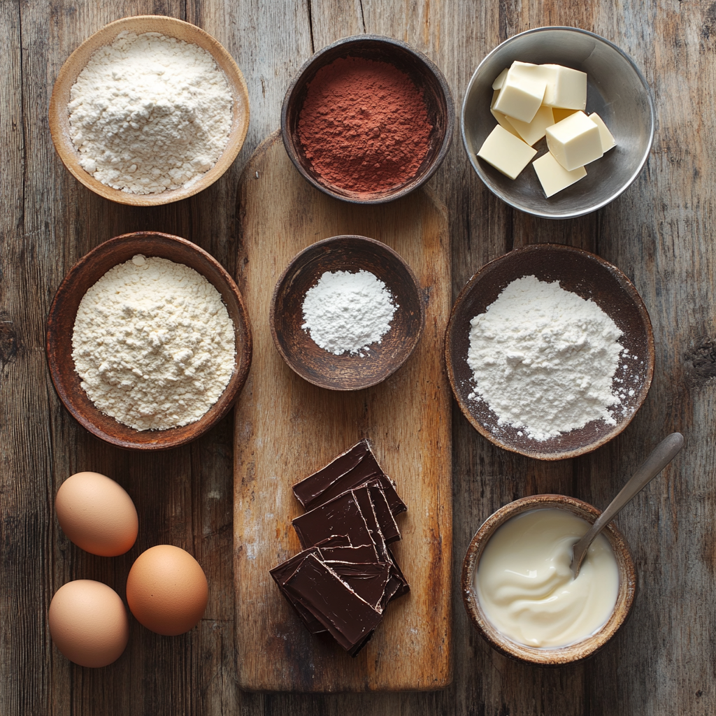 Red Velvet Cupcakes ingredients