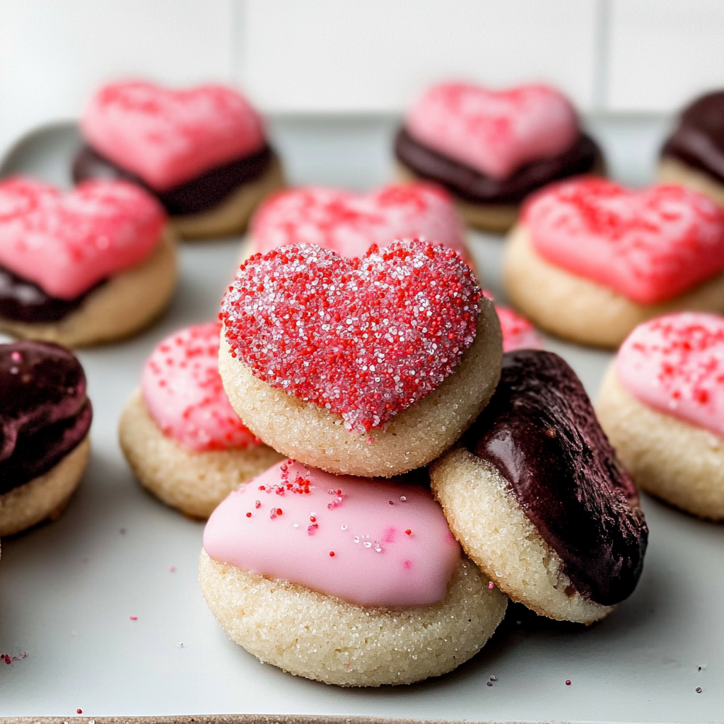 Sparkle Sweetheart Cookies