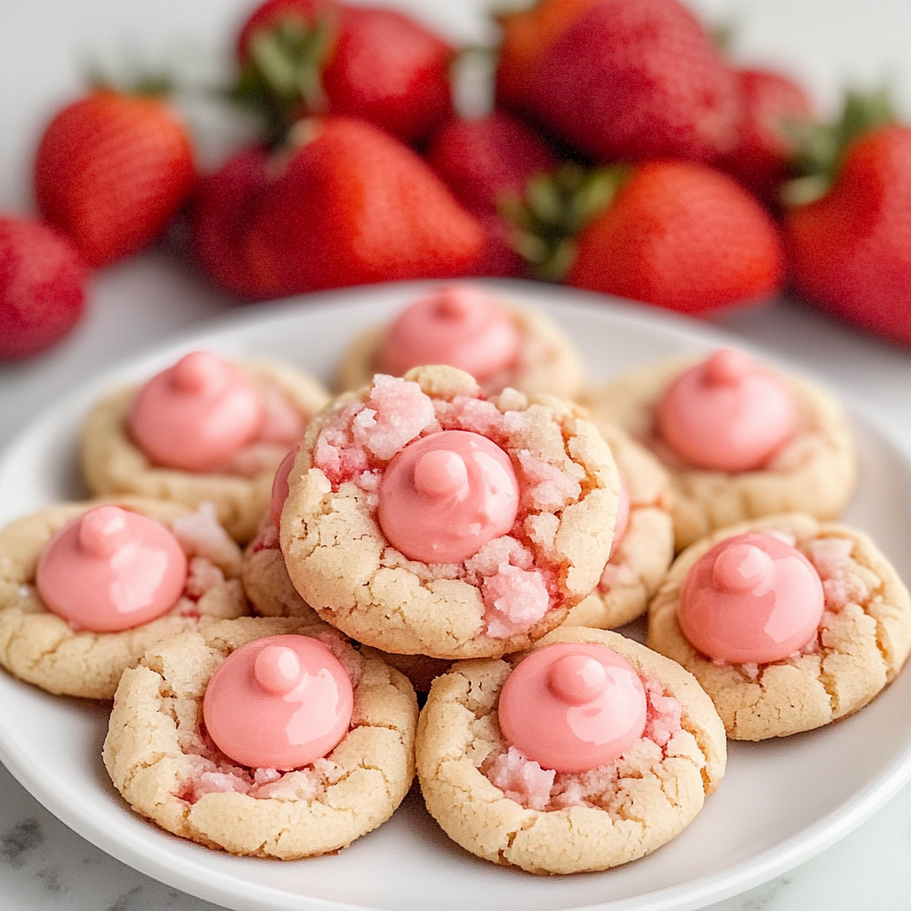 Strawberry Kiss Cookies