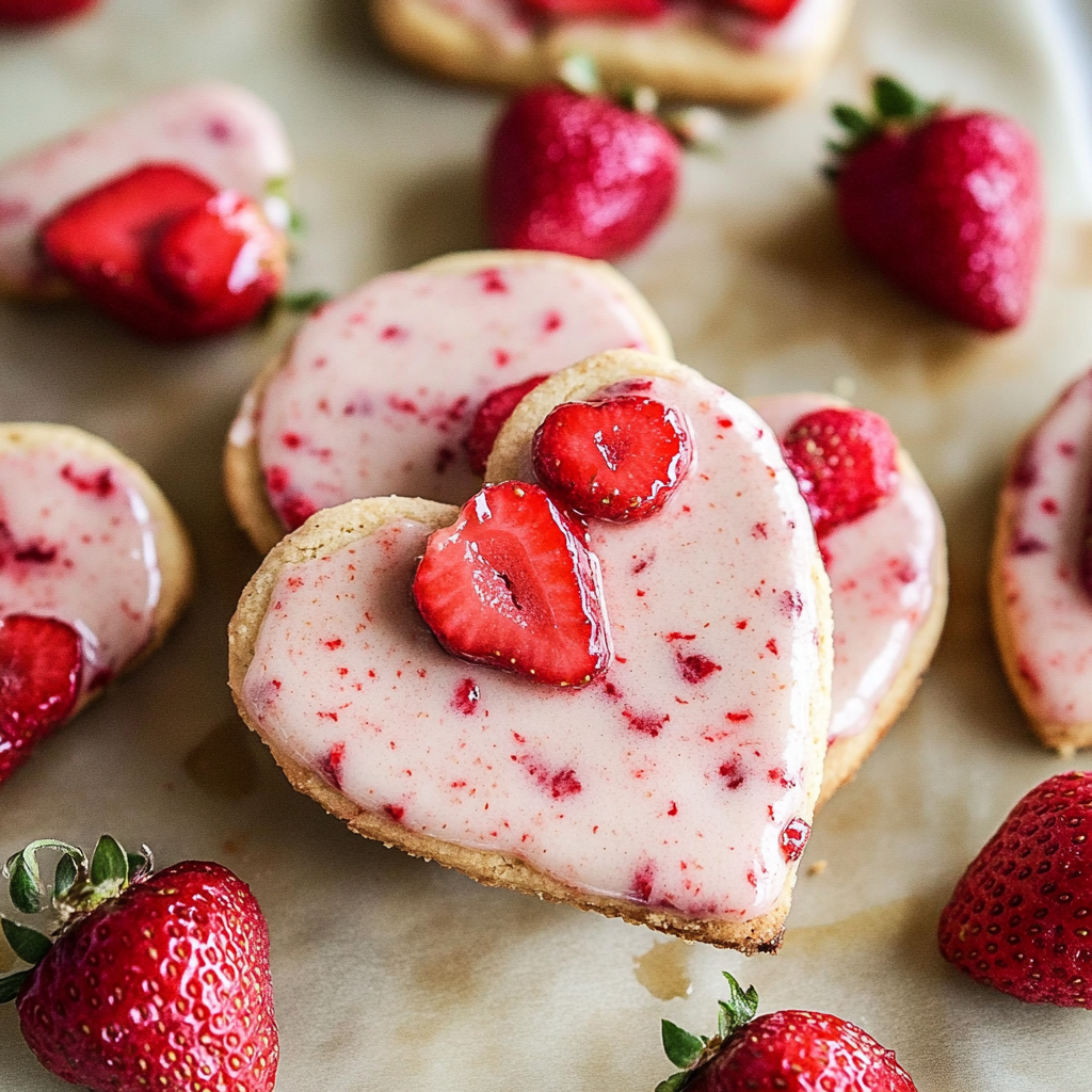 Strawberry Shortbread Cookies
