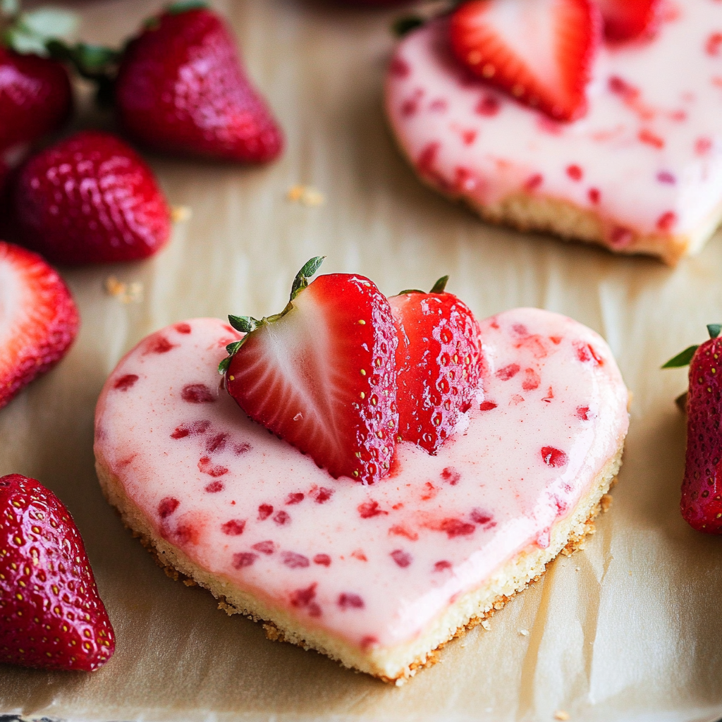 Strawberry Shortbread Cookies