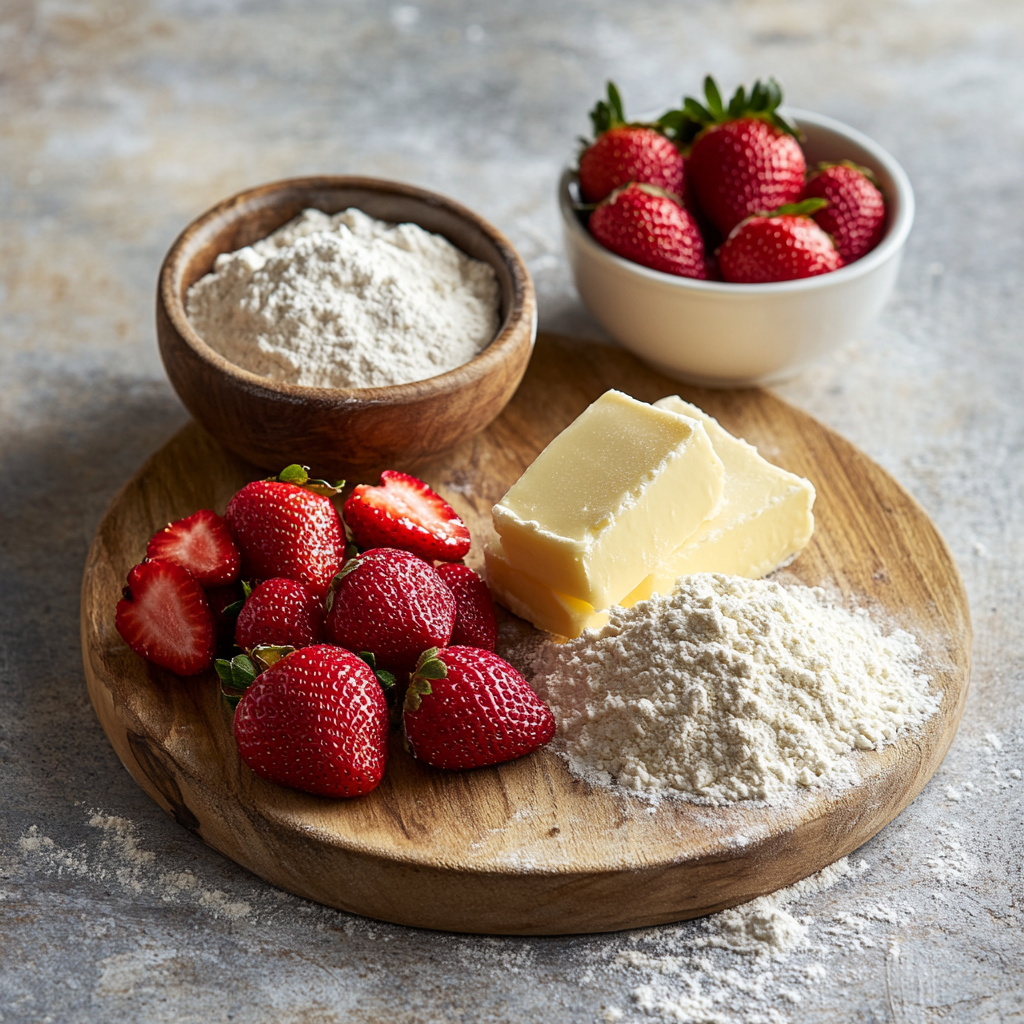 Strawberry Shortbread Cookies ingredients