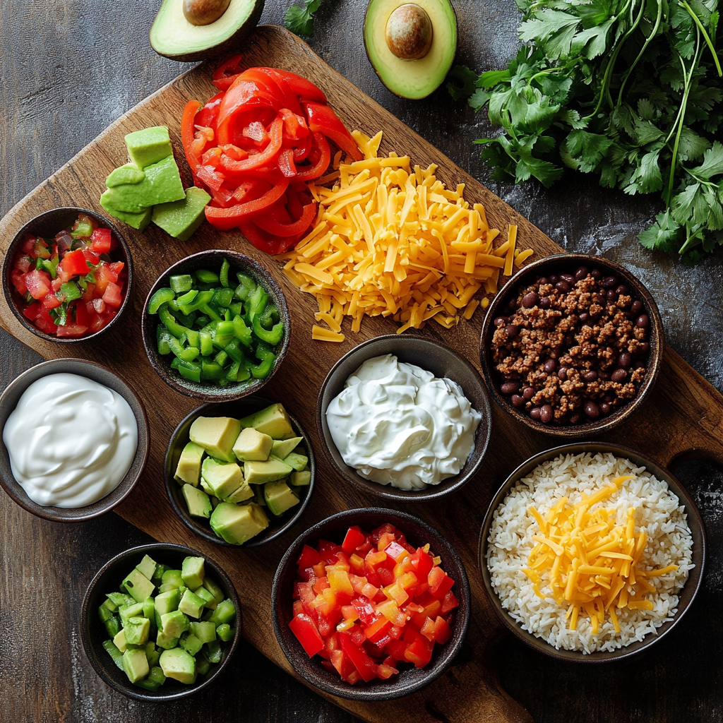 Taco Rice Bowl ingredients