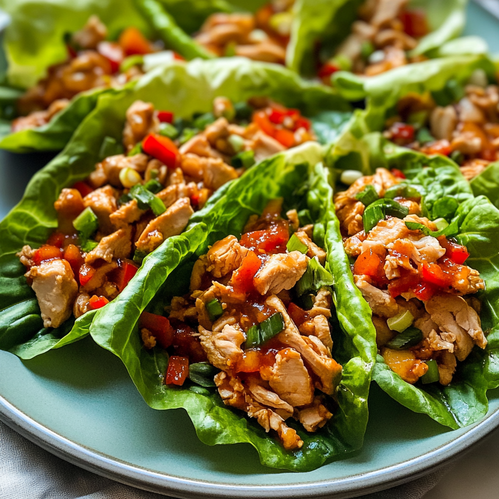 Thai Chicken Lettuce Wraps