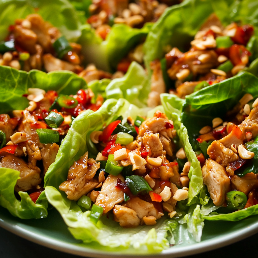 Thai Chicken Lettuce Wraps