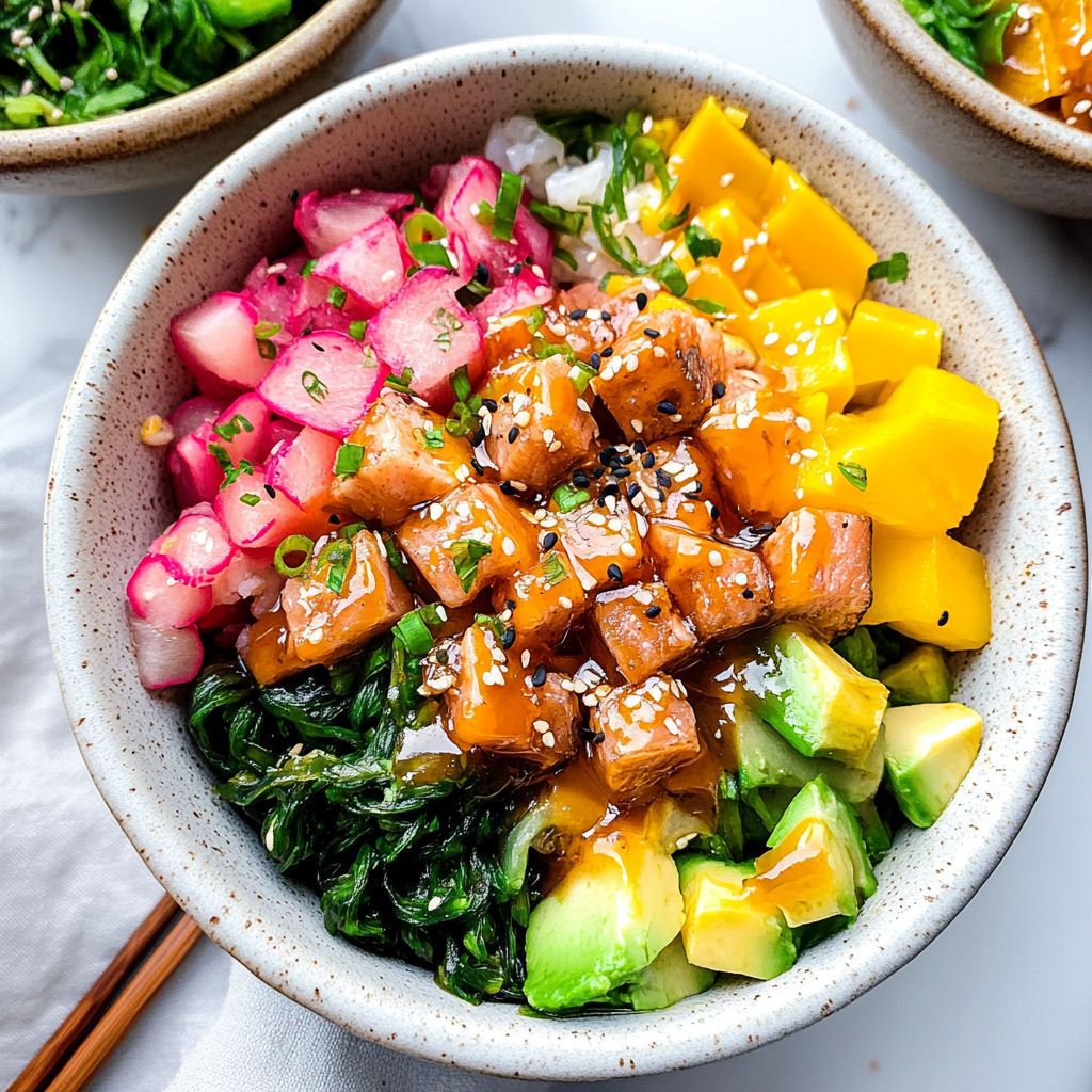 Tuna and Salmon Poke Bowls