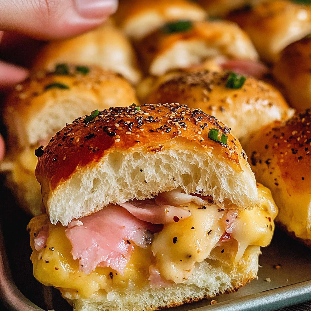 hawaiian roll sliders ham and cheese