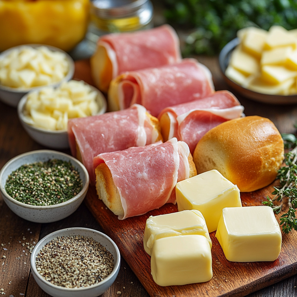 hawaiian roll sliders ham and cheese ingredients