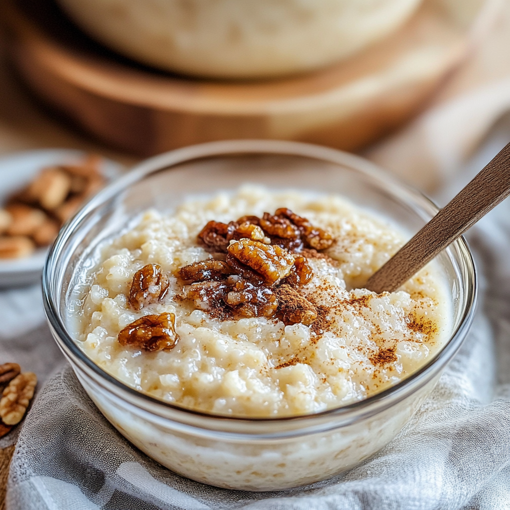 rice pudding with cooked rice