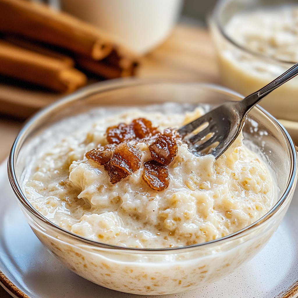 rice pudding with cooked rice