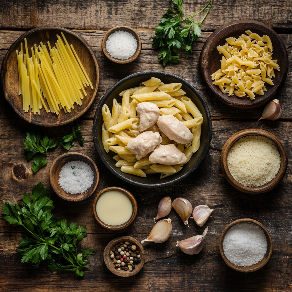 Creamy Garlic Pasta with Chicken