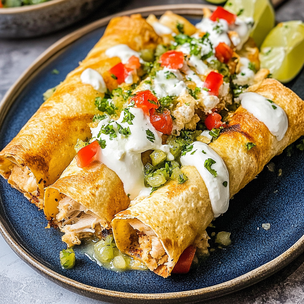 Air Fryer Chicken Taquitos