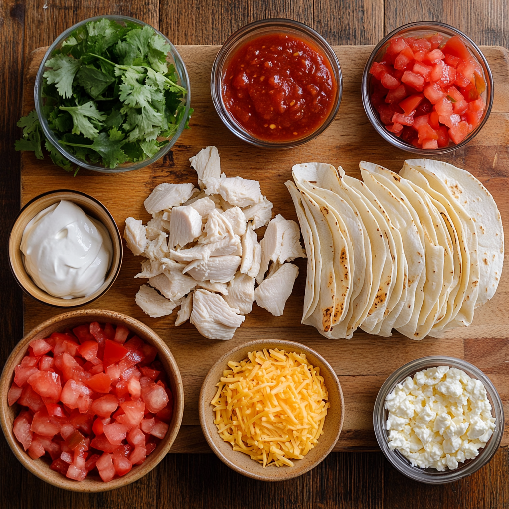 Air Fryer Chicken Taquitos ingredients