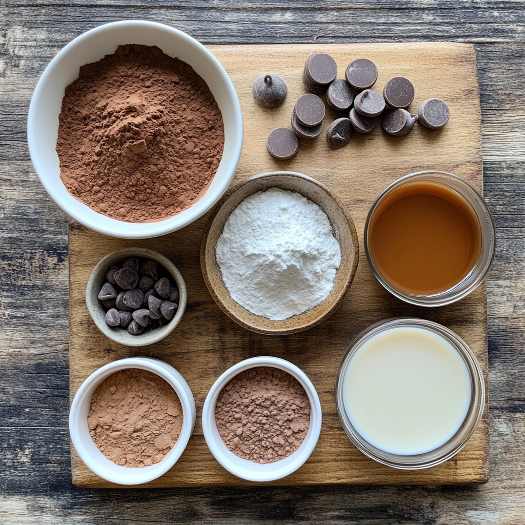Chocolate Protein Mug Cake ingredients