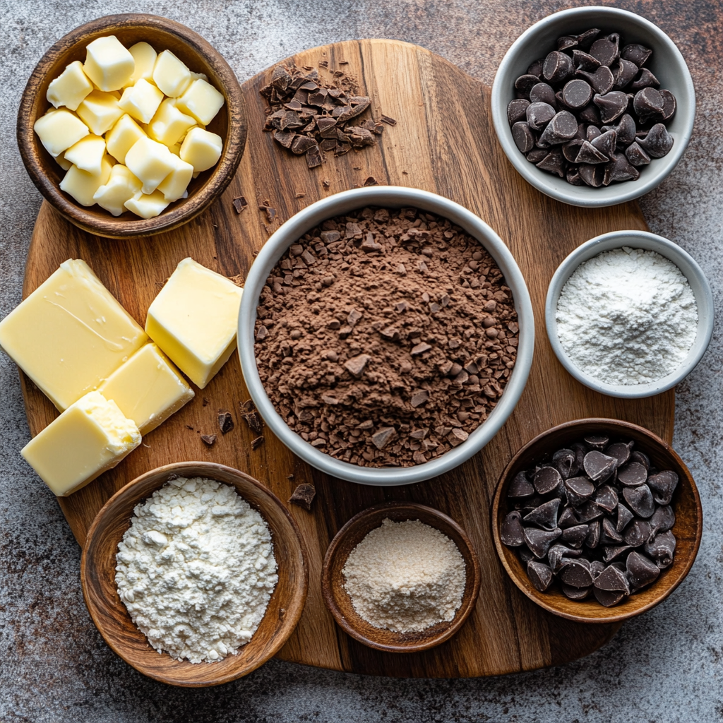 Double Chocolate Valentine’s Day Cookies ingredients