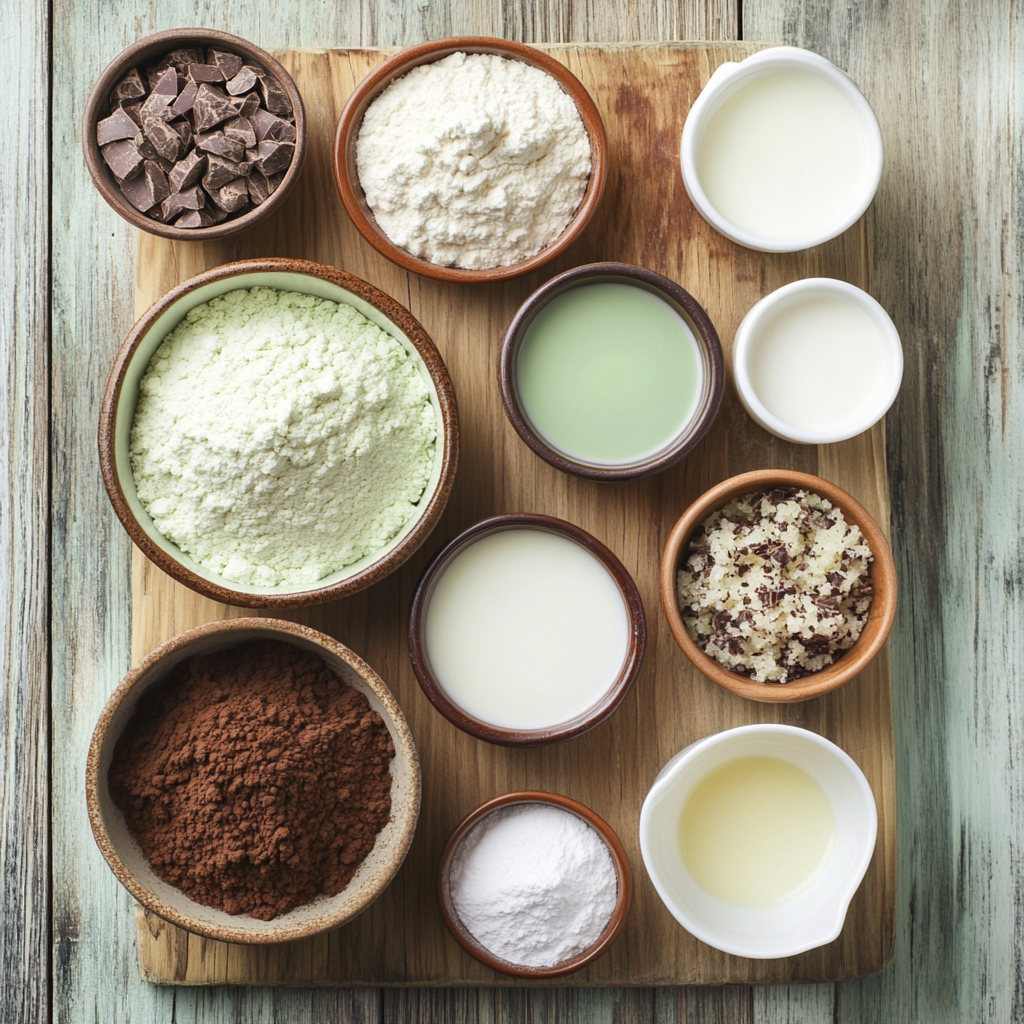 Green Velvet Cake ingredients