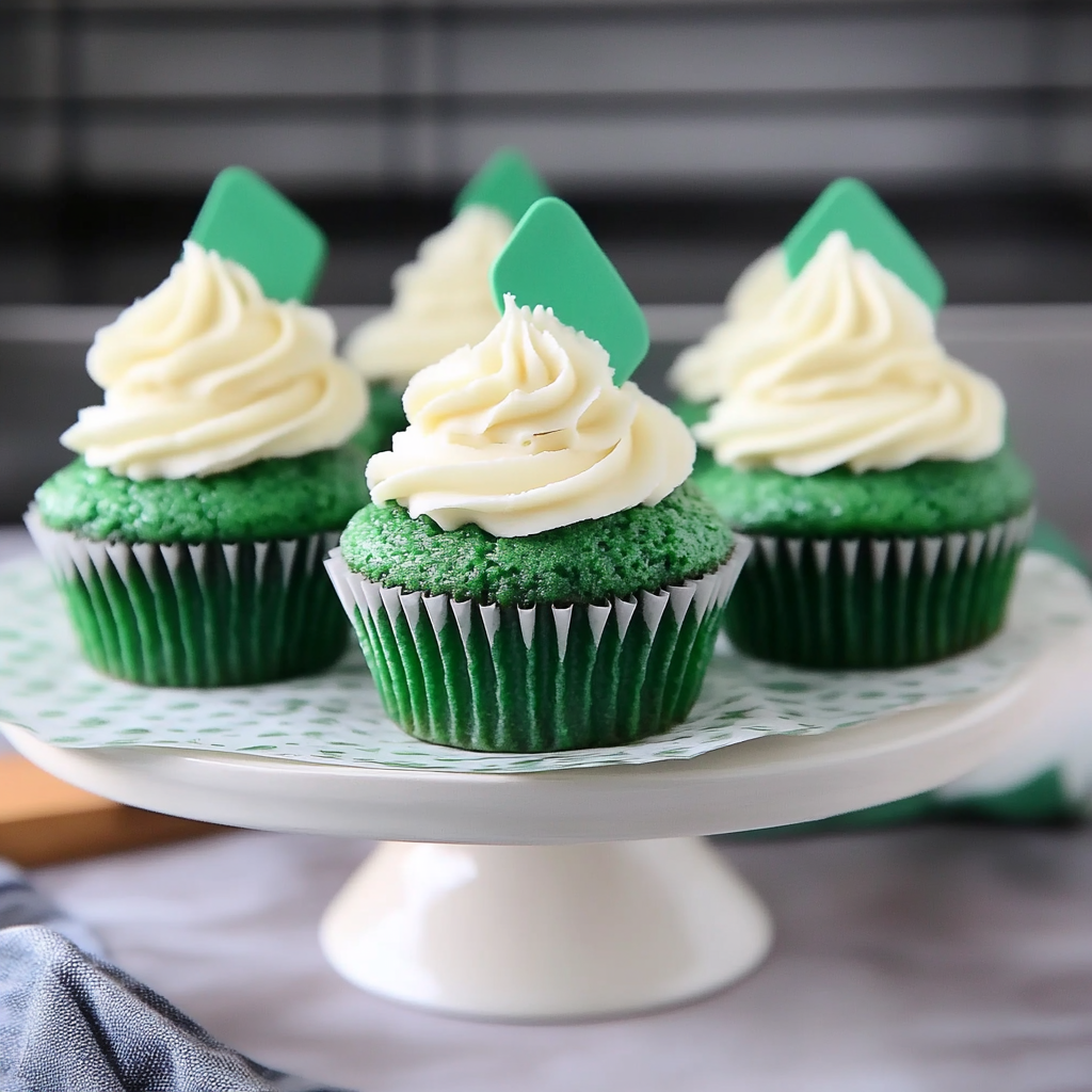 Green Velvet Mini Cupcakes