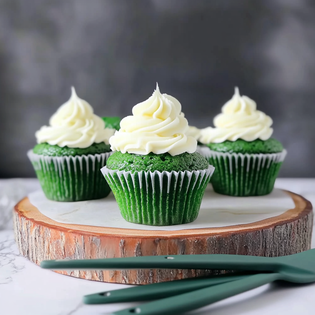 Green Velvet Mini Cupcakes
