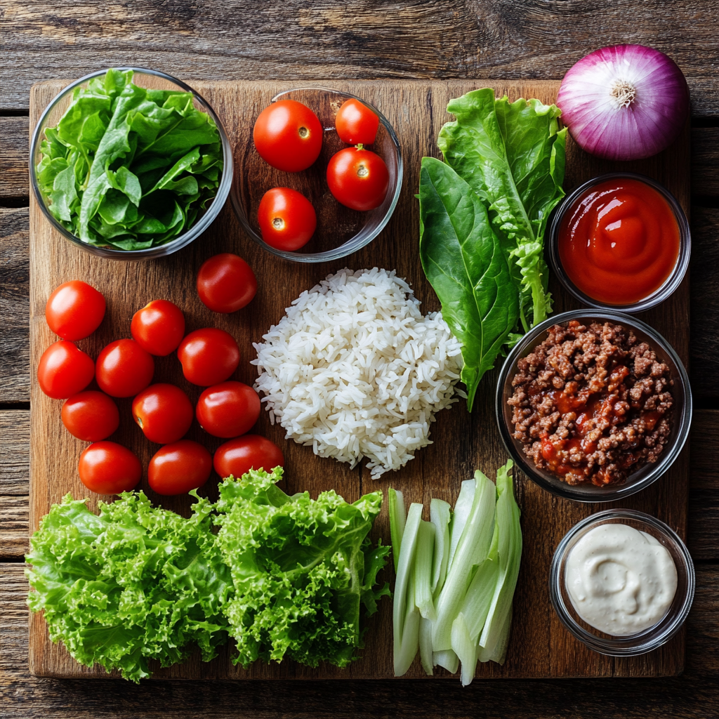 Hamburger Bowls ingredients